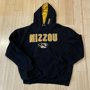 Missouri Tigers Mizzou Black & Yellow Hoodie Mens Sweatshirt Sz M Colosseum